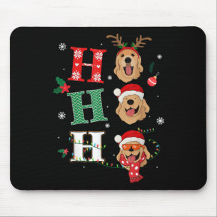 Ho Ho Ho Retrievers Golden Xmas Outfit Christmas C Mouse Pad