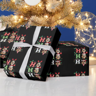 Ho Ho Ho Retrievers Golden Xmas Wrapping Paper