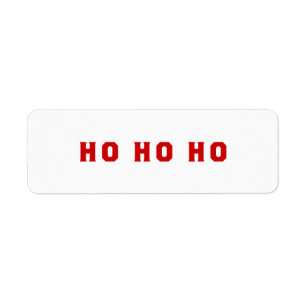 HO HO HO RETURN ADDRESS LABEL