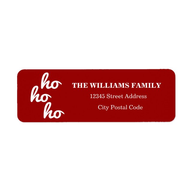 Ho-ho-ho Return Address Label (Front)