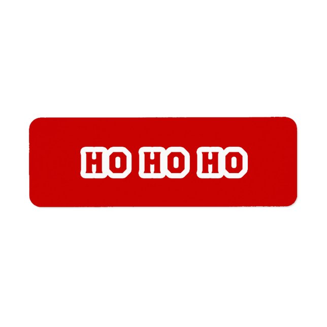 HO HO HO RETURN ADDRESS LABEL (Front)