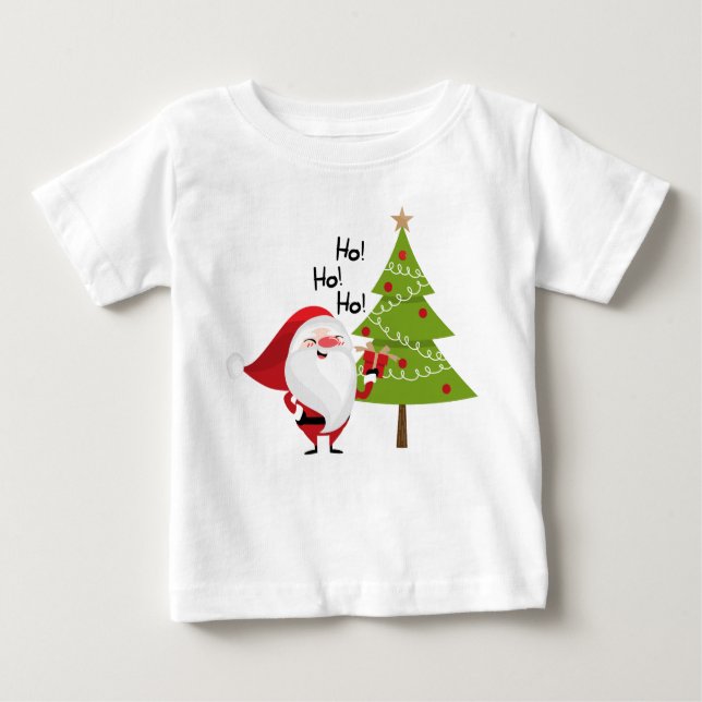 Ho, Ho, Ho Santa Claus Christmas Baby T-Shirt (Front)