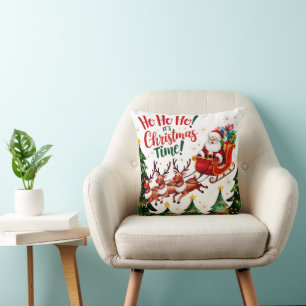Ho Ho Ho Santa Claus Christmas  Cushion