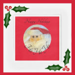 Ho Ho Ho Santa Claus Face Cute Red Christmas Napkin<br><div class="desc">Ho Ho Ho! Merry Christmas and a jolly one too with a cute Santa Claus face on fun and festive Christmas napkins, that coordinate with available paper plates and bowls too. Fun for anyone young at heart, boy or girl, woman or man. It's customisable text lets you personalise. This is...</div>