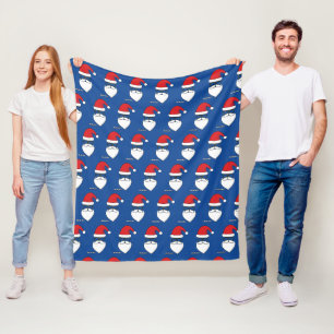 Ho Ho Ho Santa Claus Fleece Blanket