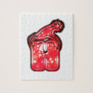 Ho Ho Ho! Santa Claus Hat Merry Christmas Star Jigsaw Puzzle