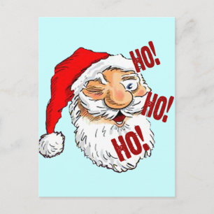 Ho Ho Ho Santa Claus Holiday Postcard