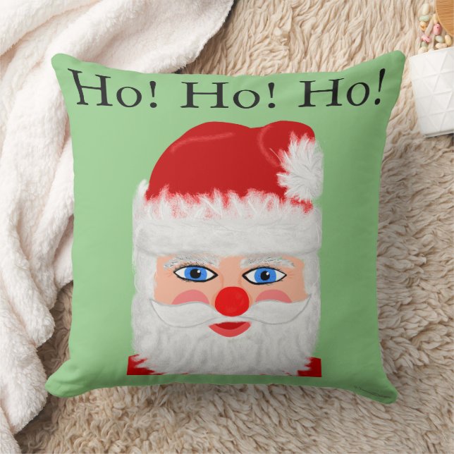 Ho Ho Ho Santa Claus Personalise Family Name Cushion (Blanket)