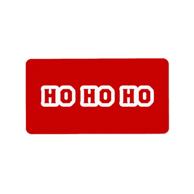 Ho Ho Ho (Santa Claus Says) Red Background Label (Front)
