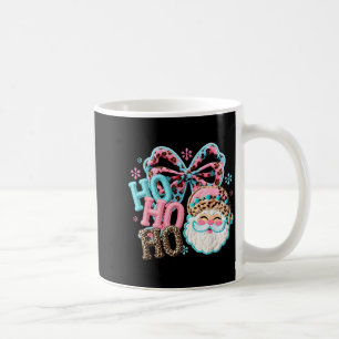 Ho Ho Ho Santa Coquette Bow Leopard Merry Christma Coffee Mug