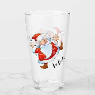 Ho Ho Ho Santa Glass