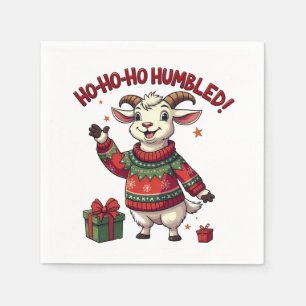 Ho Ho Ho Santa Hat Christmas Santa Goat Napkin