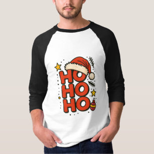 Ho Ho Ho Santa Hat Christmas Tee