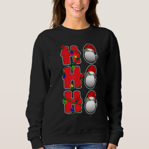 Ho Ho Ho Santa Hat Golf Ball Christmas Men Women K Sweatshirt