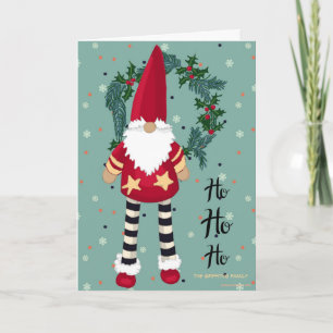 HO HO HO Santa is here. Customisable Holiday Card