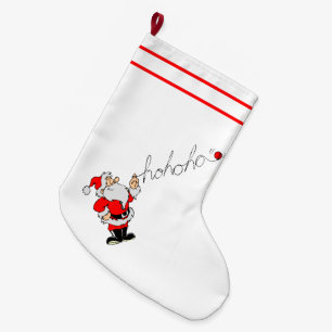 Ho Ho Ho Santa Large Christmas Stocking