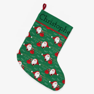 Ho Ho Ho Santa Large Christmas Stocking