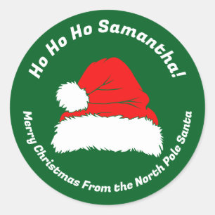 Ho ho ho Santa Merry Christmas Classic Round Sticker