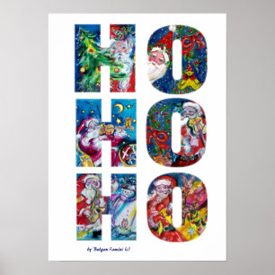 HO HO HO SANTA MUSICAL CHRISTMAS NIGHT POSTER