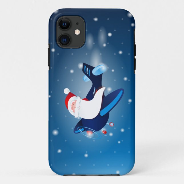 Ho ho ho! Santa on the aeroplane, iPhone5 case (Back)