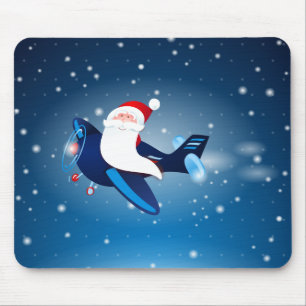 Ho ho ho! Santa on the aeroplane, mousepad