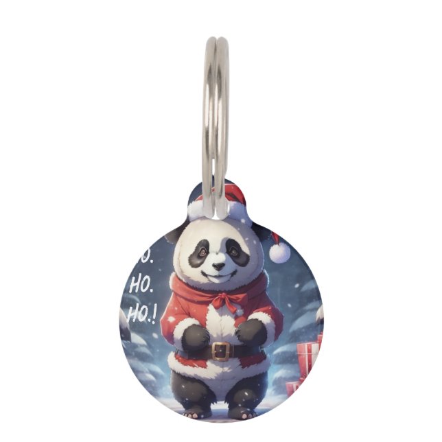 HO.HO.HO SANTA PANDA PET TAG (Front)