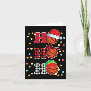 Ho Ho Ho Santa Red Plaid Christmas Lights Pajama S Card