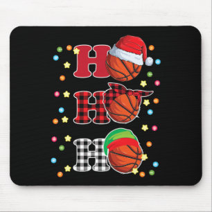 Ho Ho Ho Santa Red Plaid Christmas Lights Pajama S Mouse Pad