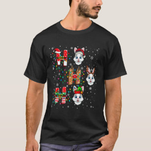 Ho Ho Ho Santa Reindeer Hat Elf Bunny Animal Chris T-Shirt