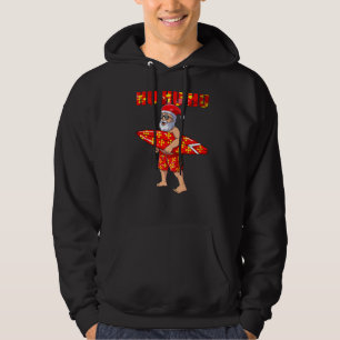 Ho Ho Ho Santa Surfboard Hawaiian Surf Christmas I Hoodie