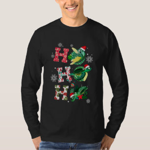 Ho Ho Ho Santa Turtles Christmas Ornaments Decor T-Shirt