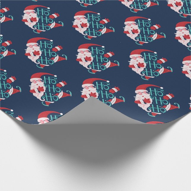 Ho Ho Ho Santa Wrapping Paper (Corner)