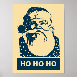 Ho Ho Ho Santaclaus modern pop art Poster