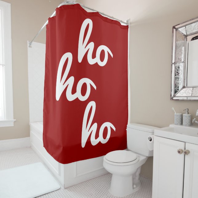 Ho-ho-ho Shower Curtain (In Situ)