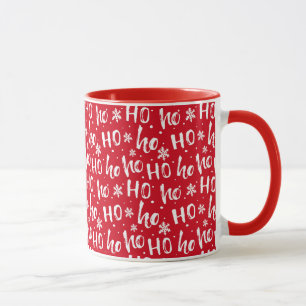 Ho Ho Ho Snowflake Pattern Mug