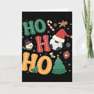 Ho Ho Ho Soccer Sport Christmas Tree Lights Appare Card