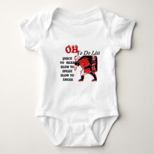 Ho Ho Ho! Special Santa To Do List Art Print Baby Bodysuit