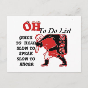 Ho Ho Ho! Special Santa To Do List Art Print Holiday Postcard