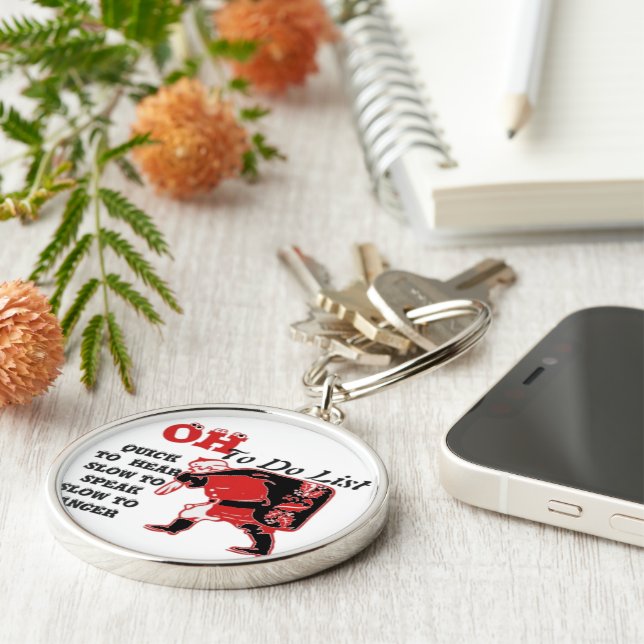 Ho Ho Ho! Special Santa To Do List Art Print Key Ring (Side)