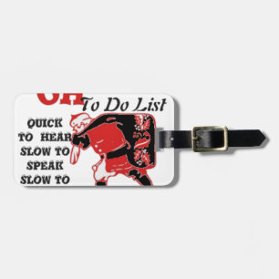 Ho Ho Ho! Special Santa To Do List Art Print Luggage Tag