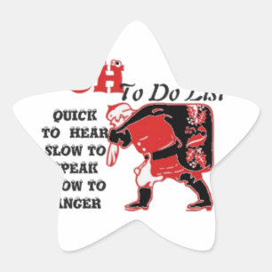 Ho Ho Ho! Special Santa To Do List Art Print Star Sticker