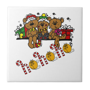 Ho Ho Ho Teddy Bears Ceramic Tile