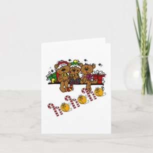 Ho Ho Ho Teddy Bears Holiday Card