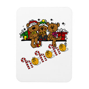 Ho Ho Ho Teddy Bears Magnet