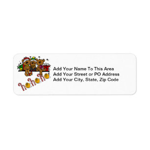 Ho Ho Ho Teddy Bears Return Address Label