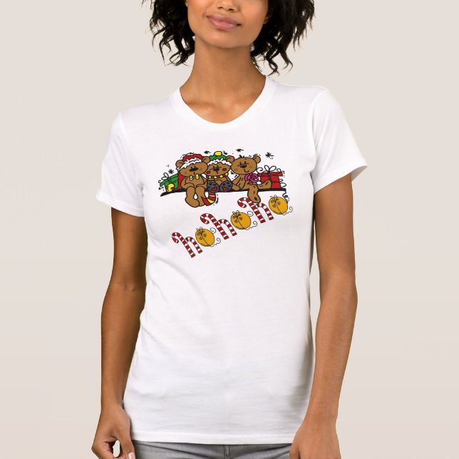 Ho Ho Ho Teddy Bears T-Shirt (Front)