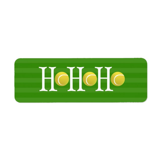 HO-HO-HO - tennis Return Address Label (Front)
