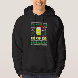Ho Ho Ho Tennis Ugly Christmas Sw Eater Sa Nta H A Hoodie