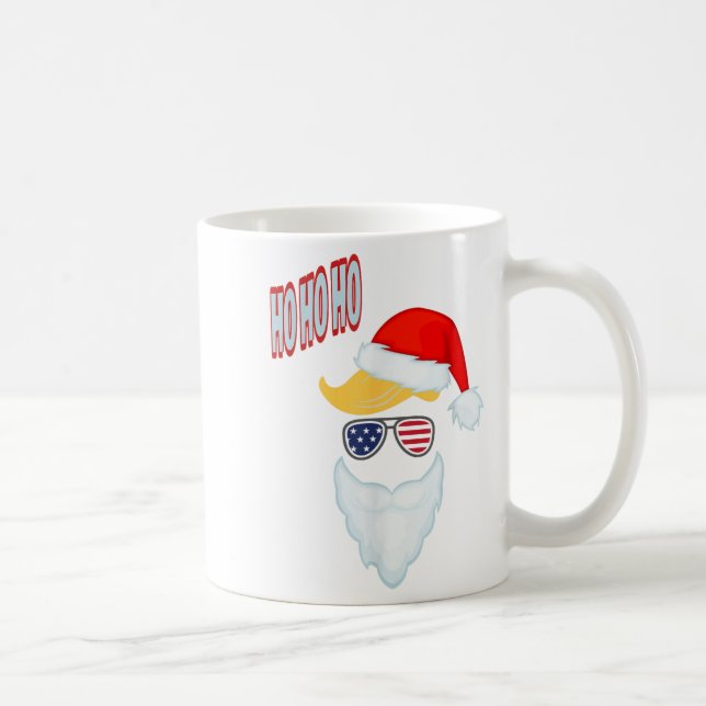 Ho Ho Ho Trump Christmas Funny President Trump Pyj Coffee Mug (Right)