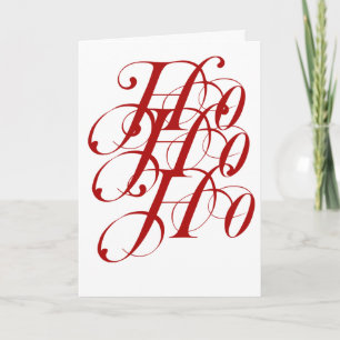 Ho ho ho typography Christmas card